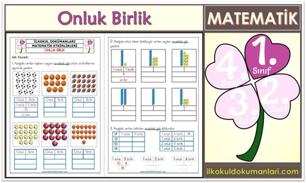 1. Sınıf Matematik Onluk Birlik Etkinlikleri