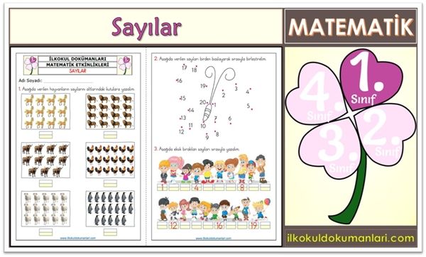 1. Sınıf Matematik Sayıları Öğreniyorum Etkinlikleri