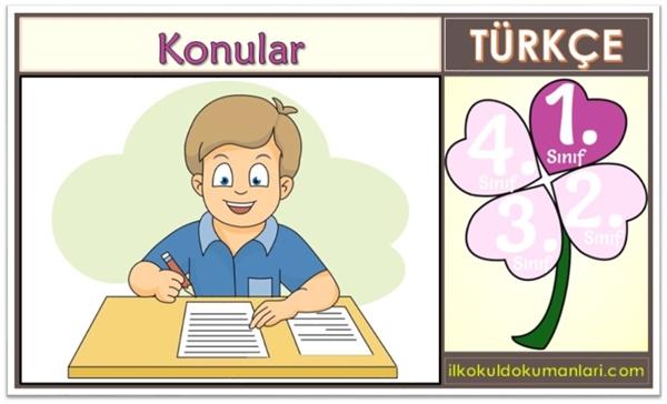 1. Sınıf Türkçe Konuları