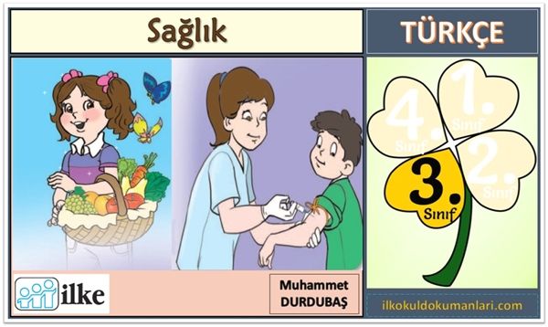 3. Sınıf Türkçe İlke Yayınları Ders Kitabı 4. Tema Sağlık Metni Ders İşleme Sunusu