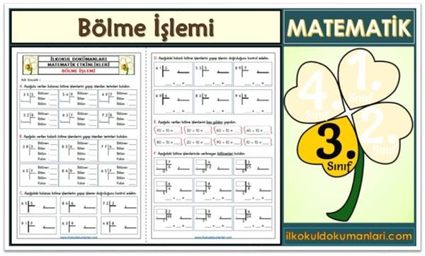 3. Sınıf Bölme İşlemi Etkinlikleri