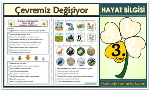 3. Sınıf Çevremiz Değişiyor Etkinlikleri