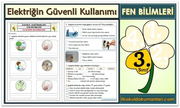 3. Sınıf Elektriğin Güvenli Kullanımı Etkinlik