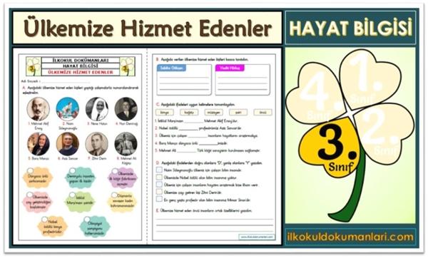3. Sınıf Ülkemize Hizmet Edenler Etkinlikleri
