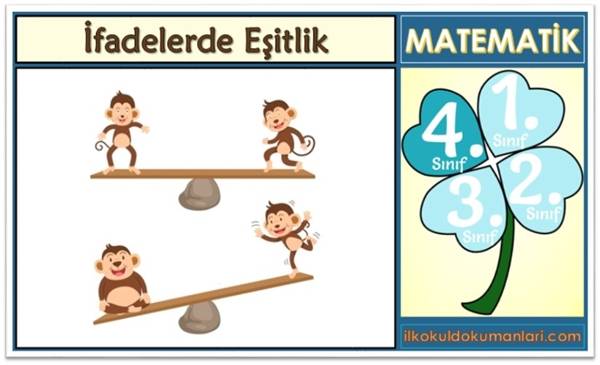 4. Sınıf Matematiksel İfadelerde Eşitlik Durumu