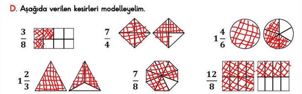 4. Sınıf Kesir Çeşitleri Etkinlik Cevapları