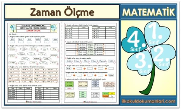 4. Sınıf Zaman Ölçme Etkinlikleri