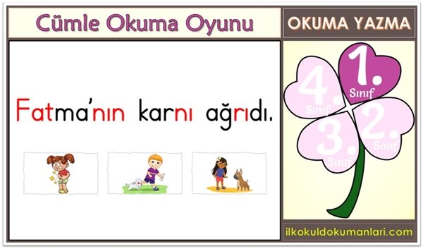 1. Sınıf Okuma Oyunu