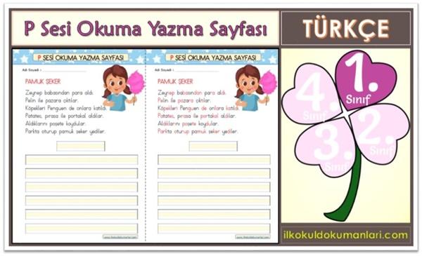 P Sesi Okuma Yazma Sayfası