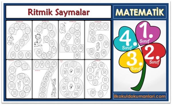 1 Sinif Matematik Ritmik Sayma Pano Afisleri Ilkokul Dokumanlari