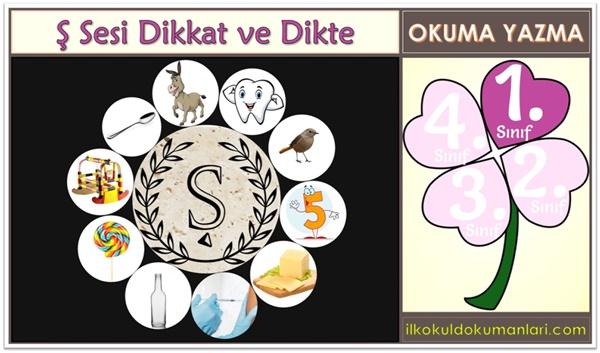 Ş Sesi Dikkat ve Resimli Dikte Oyunu